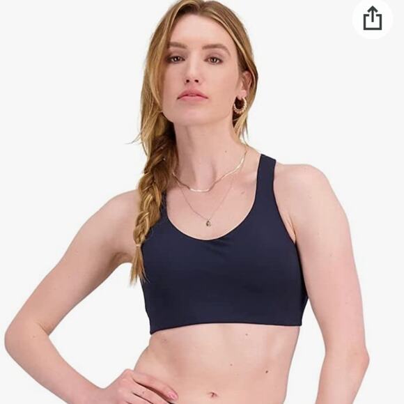 NEW with tags New Balance Power X Black Sports Bra Size XL (D-DD), MSRP $60 - Picture 1 of 12